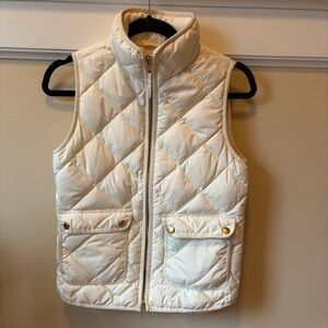 J. Crew Quilted White Vest